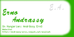 erno andrassy business card