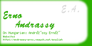 erno andrassy business card